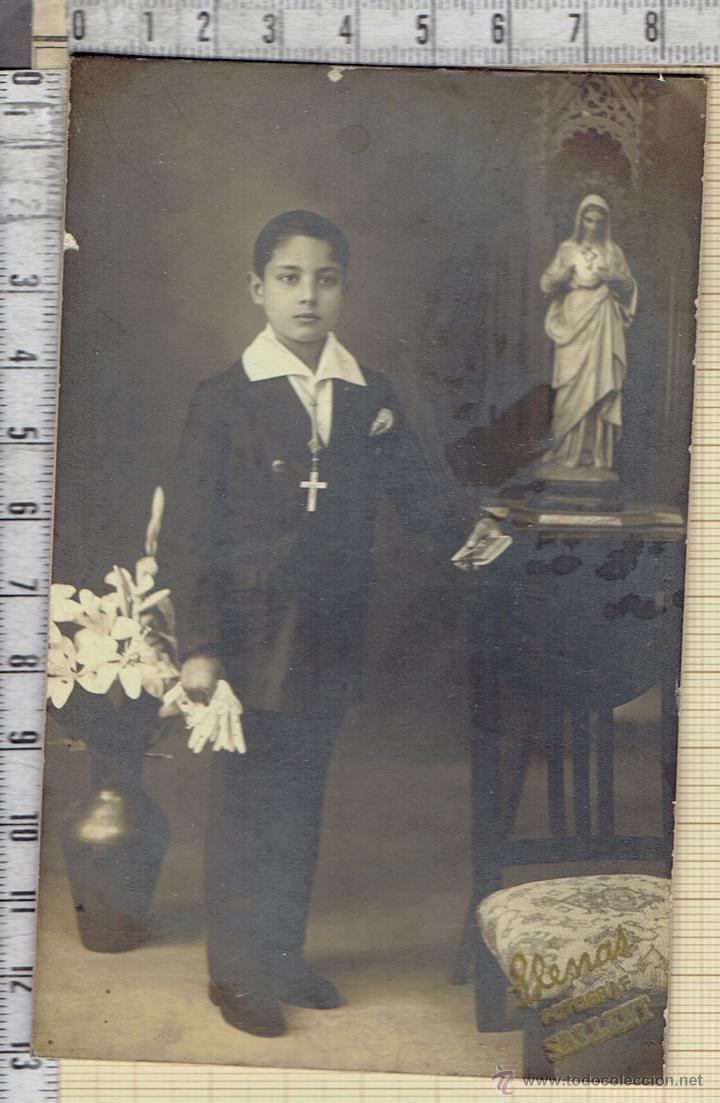 Fotograf&iacute;a antigua: NI&Ntilde;O COMUNI&Oacute;N -1930. - Foto 1