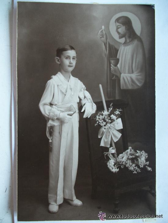 Fotograf&iacute;a antigua: PRECIOSA FOTO DE ESTUDIO DE NI&Ntilde;O DE PRIMERA COMUNION