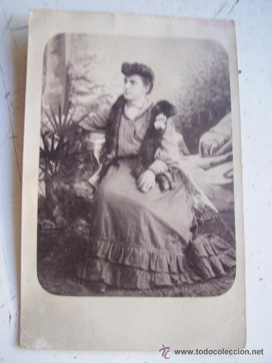 Fotografia antiga: RETRATO DE DAMA DEL SIGLO XIX.