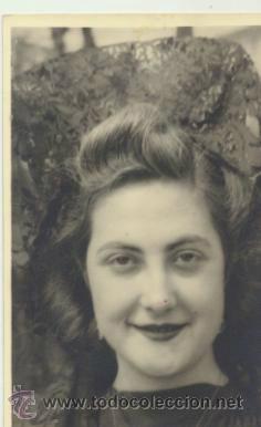 Fotograf&iacute;a antigua: Foto-Posta. Mantilla. - Foto 1