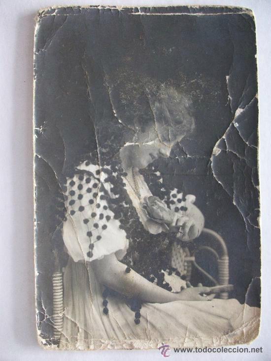 Fotografia antica: FOTOGRAFIA NI&Ntilde;A O JOVEN VESTIDA DE GADITANA . A&Ntilde;OS 10 - 20 .
