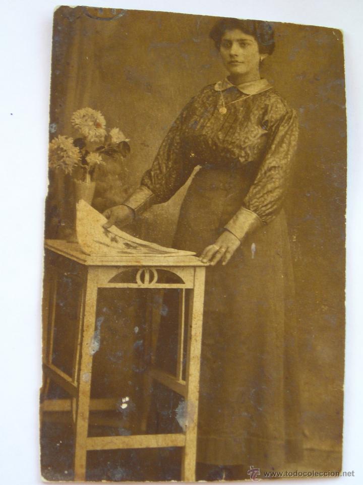 Alte Fotografie: **ANTIGUA FOTOGRAFIA TARJETA POSTAL EN CARTON DURO,--J. LLOPIS (VALENCIA) A&Ntilde;O 1917**