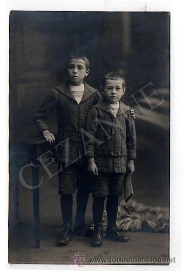 Alte Fotografie: HERMANOS. FOTO: F. CELIS. HERSTAL, B&Eacute;LGICA. BELGIE, BELGIQUE.