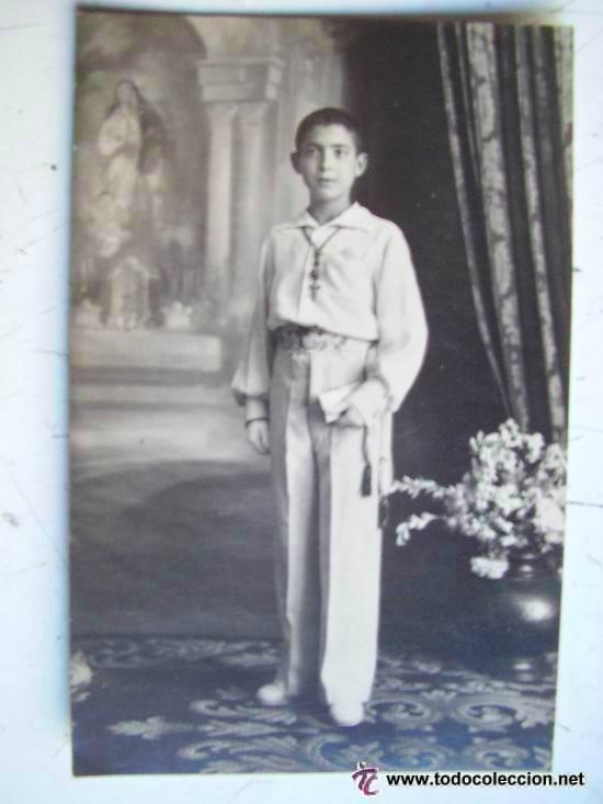 Alte Fotografie: FOTO DE ESTUDIO DE NI&Ntilde;O DE PRIMERA COMUNION, 1941 ..