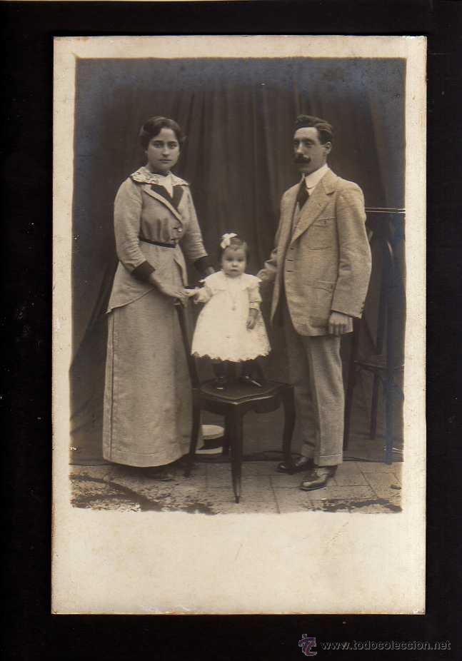 Fotografia antiga: Fotografia antigua. Familiar. Tarjeta Postal.
