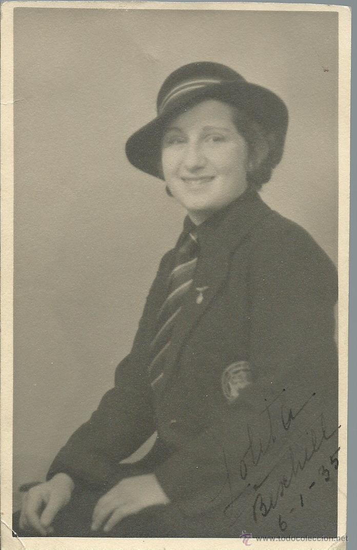 Alte Fotografie: FOTOGRAFIA ANTIGUA DE UNA DAMA DEDICADA EL 6 - 1 - 1935