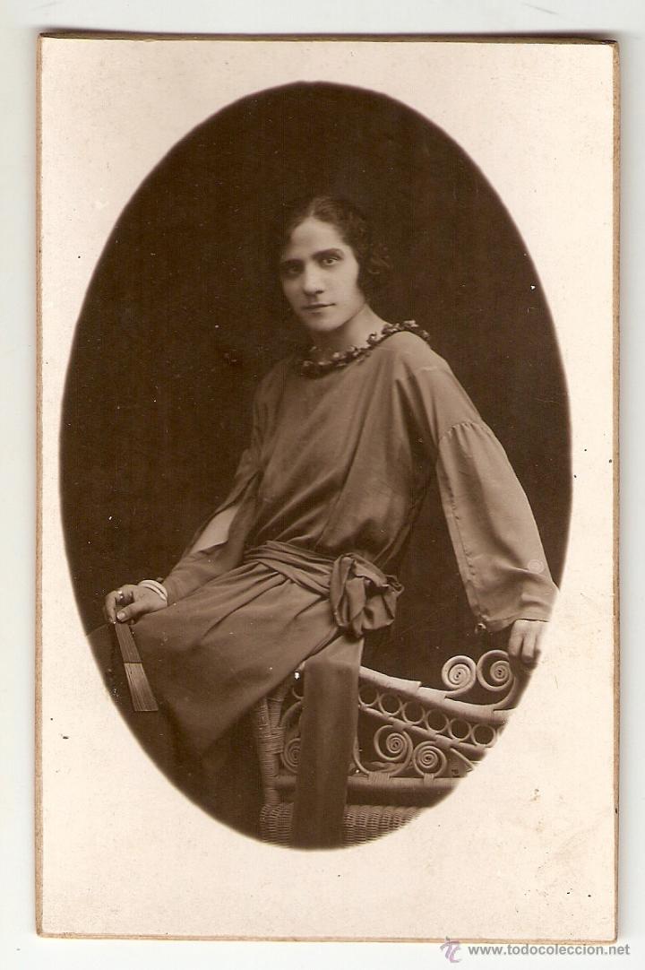 Fotografia antica: ANTIGUA FOTOGRAF&Iacute;A - RETRATO DE SE&Ntilde;ORA - MEDIDAS 13,5 x 8,5 - UNI&Oacute;N POSTAL UNIVERSAL