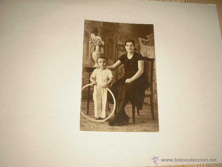 Antique Photography: ANTIGUA FOTO DE MADRE CON SU HIJO . FOTOGRAFO SERRA MARTI