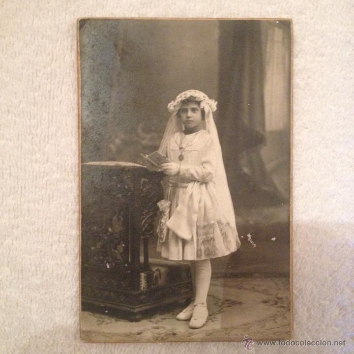 Antique Photography: ANTIGUA FOTO DE COMUNION. FOTOGRAFO GAMBUS