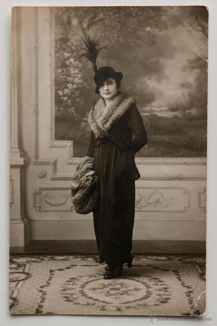 Fotograf&iacute;a antigua: Elegante se&ntilde;ora parisina. Guilleminot et Cie. Paris