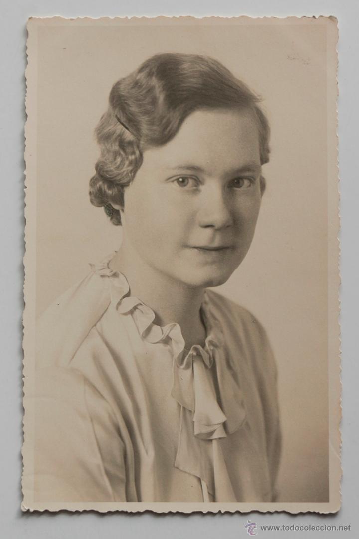 Alte Fotografie: Retrato en estudio de se&ntilde;ora alemana