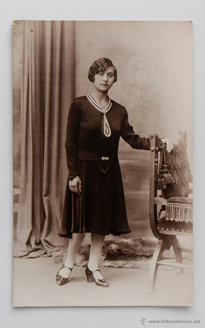 Alte Fotografie: Retrato de mujer joven en 1930. Photo Joseph Apers, Boom B&eacute;lgica