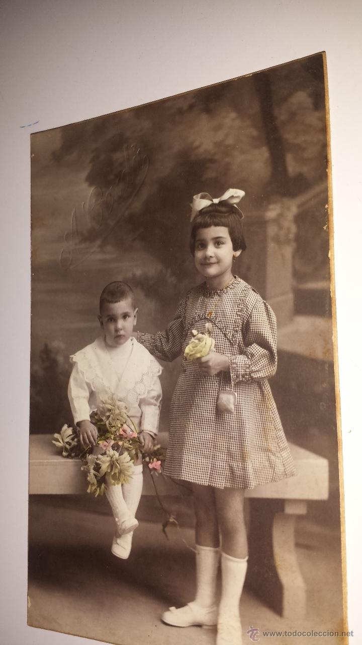 Fotograf&iacute;a antigua: NI&Ntilde;OS - CERDA - Foto 1