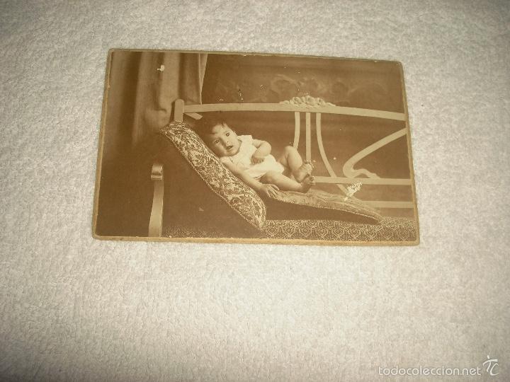 Fotografia antica: ANTIGUA FOTO DE  BEBE . FOTOGRAFO SANTONJA
