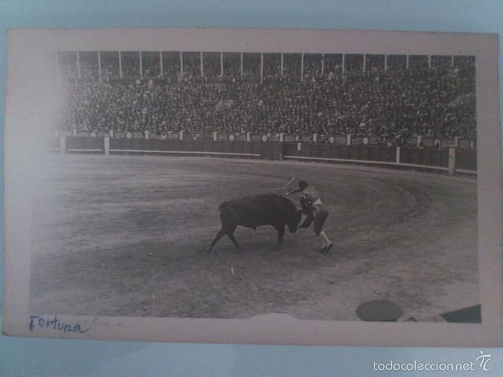 Alte Fotografie: ANTIGUA FOTOGRAFIA DEL TORERO FORTUNA ENTRANDO A MATAR