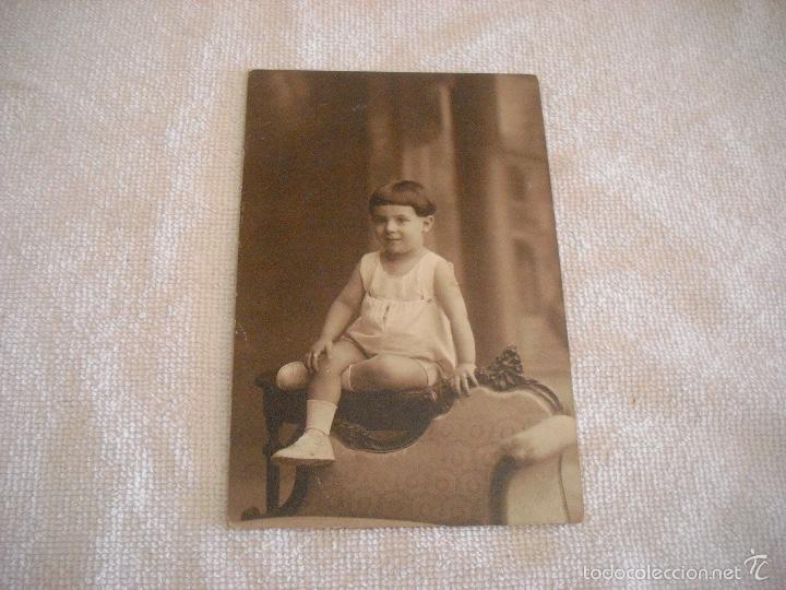 Antique Photography: ANTIGUA FOTO DE NI&Ntilde;A . FOTOGRAFO BARO .BARCELONA .