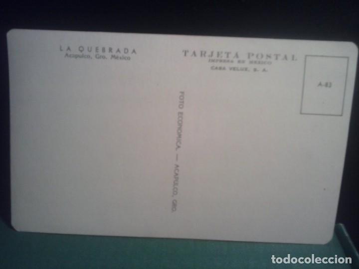 Fotograf&iacute;a antigua: TARJETA POSTAL - LA QUEBRADA - ACAPULCO . - Foto 2