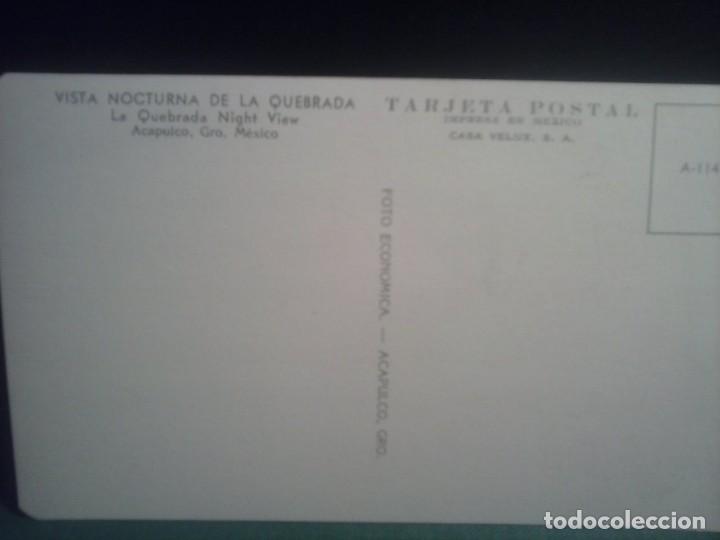 Fotograf&iacute;a antigua: TARJETA POSTAL - LA QUEBRADA - ACAPULCO . - Foto 2