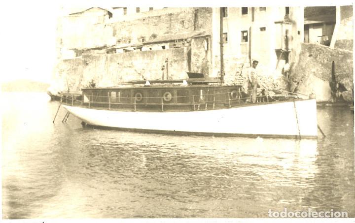 Fotografia antiga: Fotograf&iacute;a postal de barco