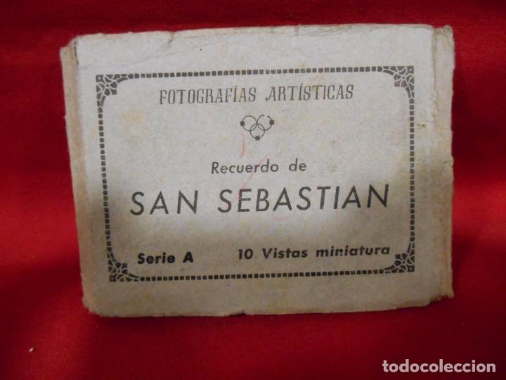 Fotografia antiga: FOTOGRAFIAS ARTISTICAS RECUERDO DE SAN SEBASTIAN 10 VISTAS MNIATURA FOTO GALARZA