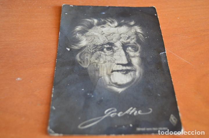 Alte Fotografie: RARA POSTAL DEL ROSTRO DE GOETHE DE LOS A&Ntilde;OS 20-30