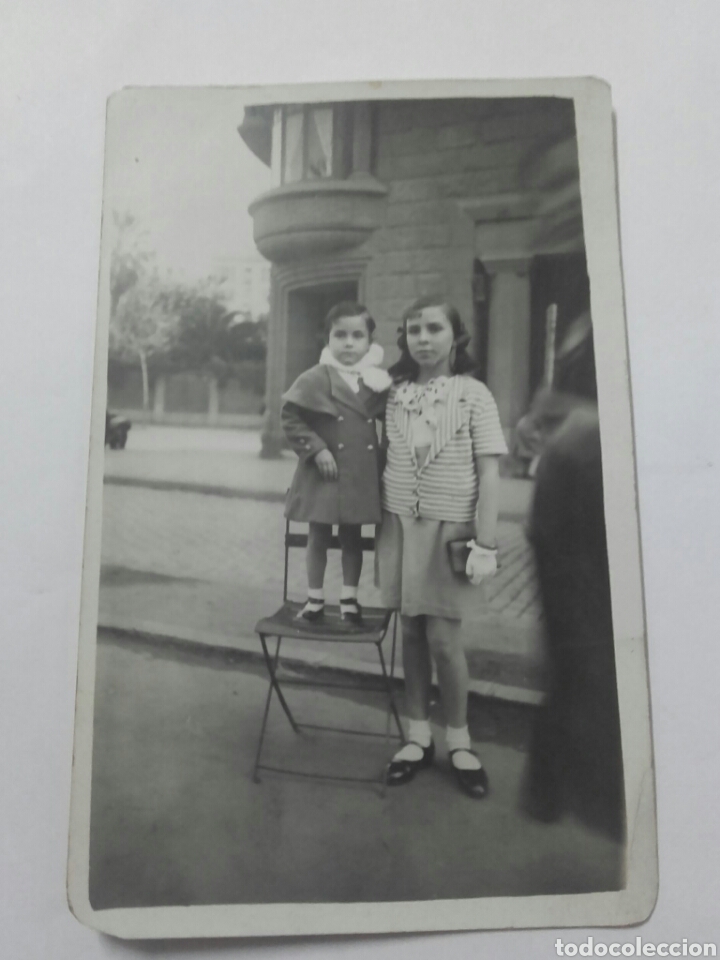 Fotografia antiga: Fotografia targeta postal ni&ntilde;a con ni&ntilde;o