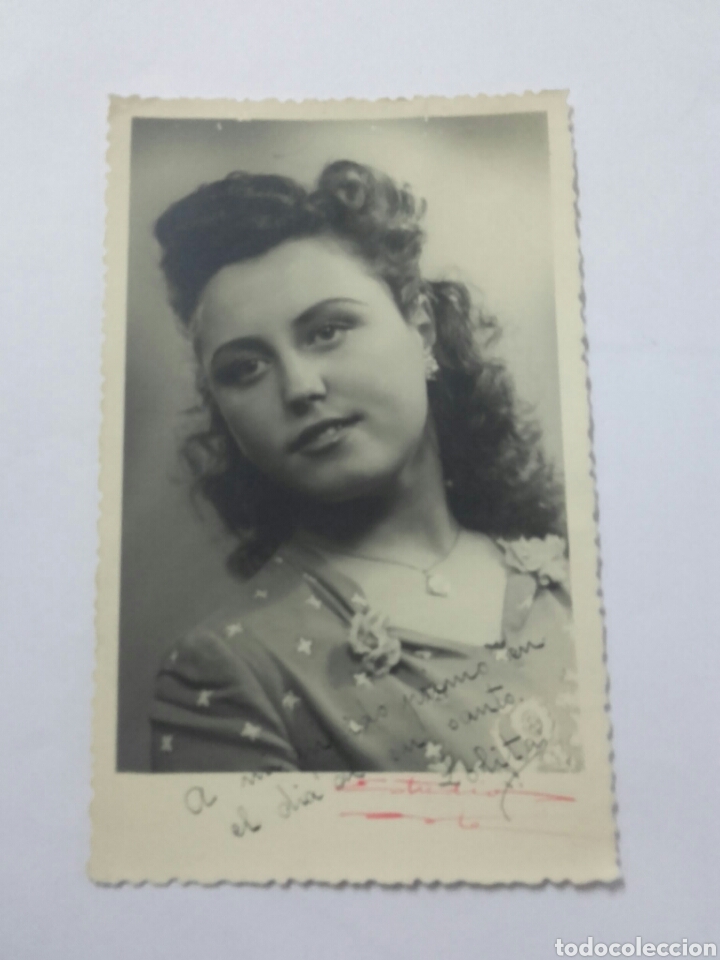 Fotografia antiga: Fotografia mujer targeta postal 9x14 cm