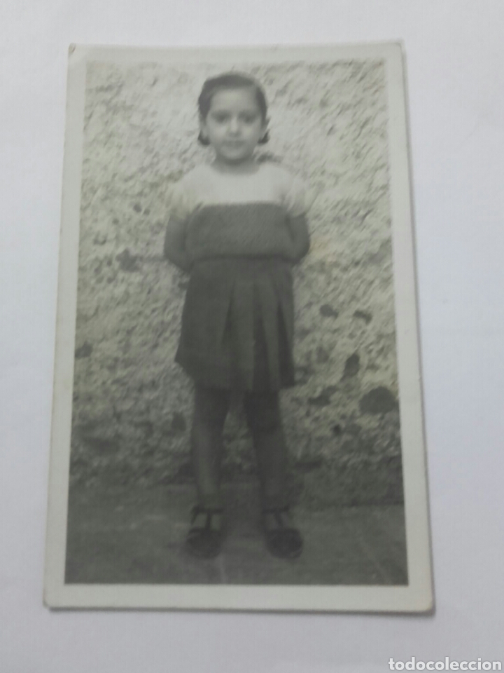 Fotografia antiga: Fotografia targeta postal,  ni&ntilde;a tama&ntilde;o 14x9 cm
