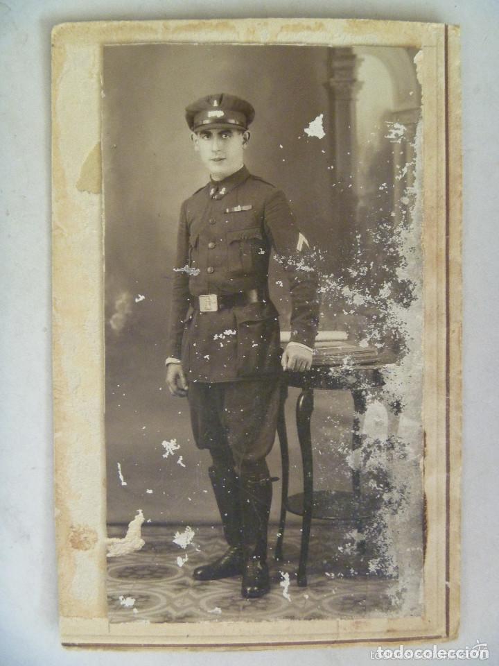 Fotografia antica: FOTO DE ESTUDIO DE MILITAR CONDUCTOR DE INGENIEROS , GUERRA DE AFRICA . DE DIODORO , LARACHE-TETUAN