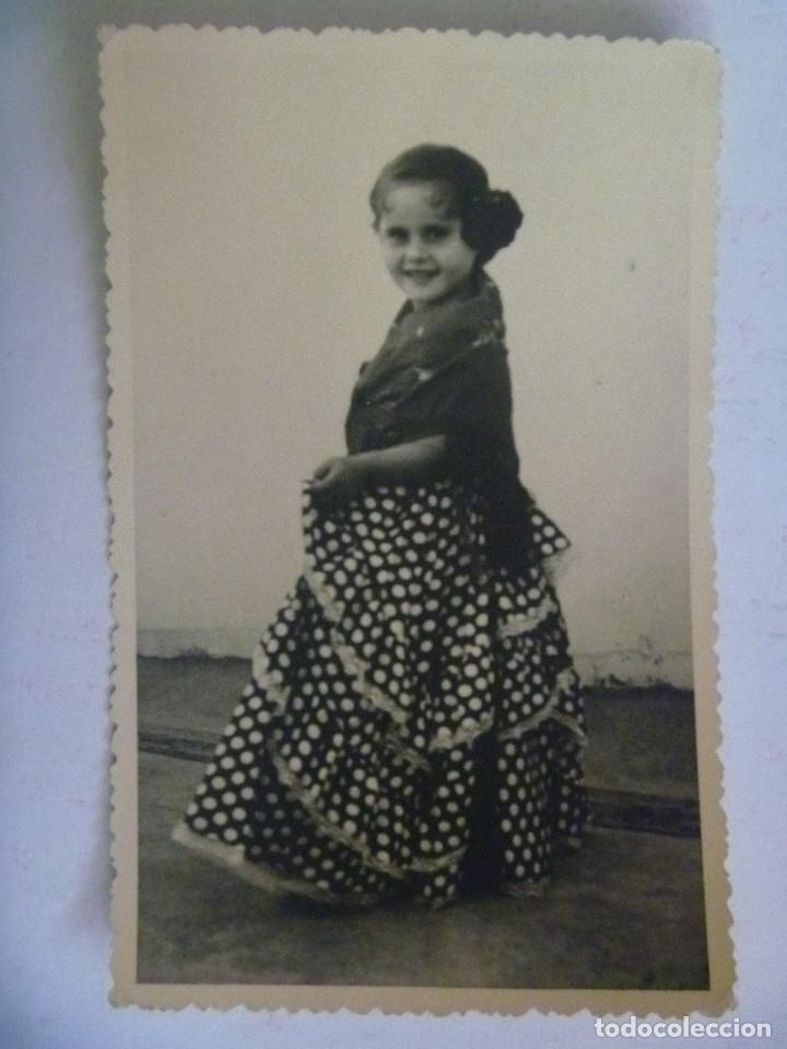 Fotografia antica: BONITA FOTO DE NI&Ntilde;A VESTIDA DE FLAMENCA . A&Ntilde;OS 50