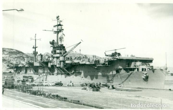 Antique Photography: MILITAR. ARMADA ESPA&Ntilde;OLA PORTAAERONAVES DEDALO CARTAGENA HACIA 1970. FOTO CASA&Uacute;.