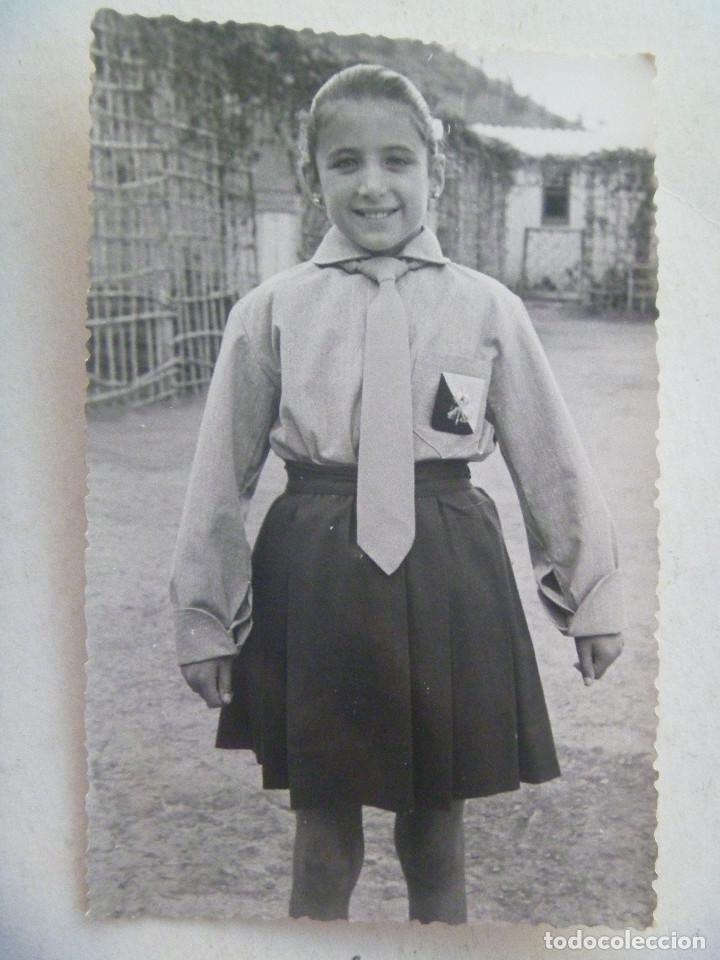 Alte Fotografie: LA LEGION : GRACIOSA FOTO  DE NI&Ntilde;A CON CAMISA CON PARCHE Y CORBATA LEGIONARIA