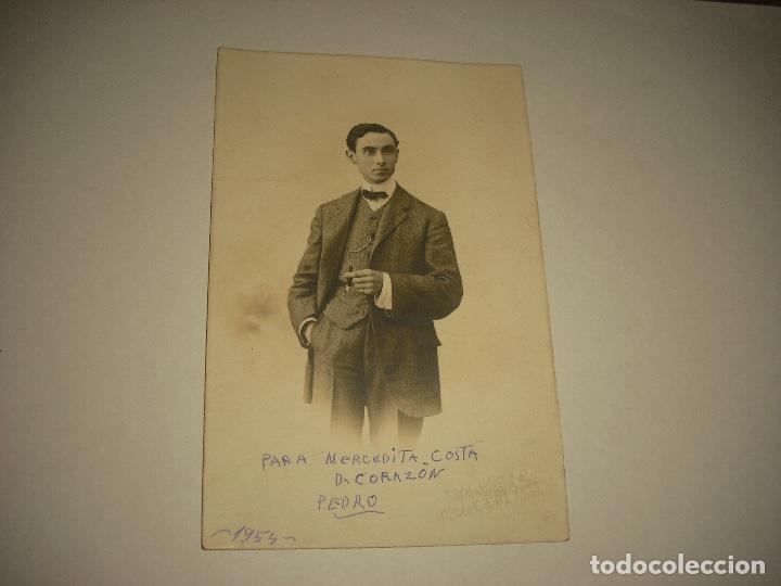 Fotograf&iacute;a antigua: ANTIGUA FOTO DE CABALLERO . FOTOGRAFIA MARIN&Eacute; . . DEDICADA 1954