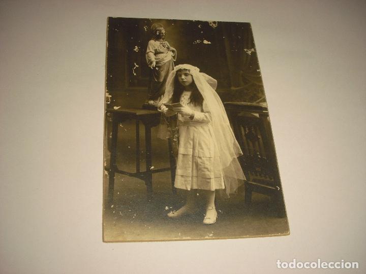 Alte Fotografie: ANTIGUA FOTO DE COMUNION DE NI&Ntilde;A. FOTO ALONSO.