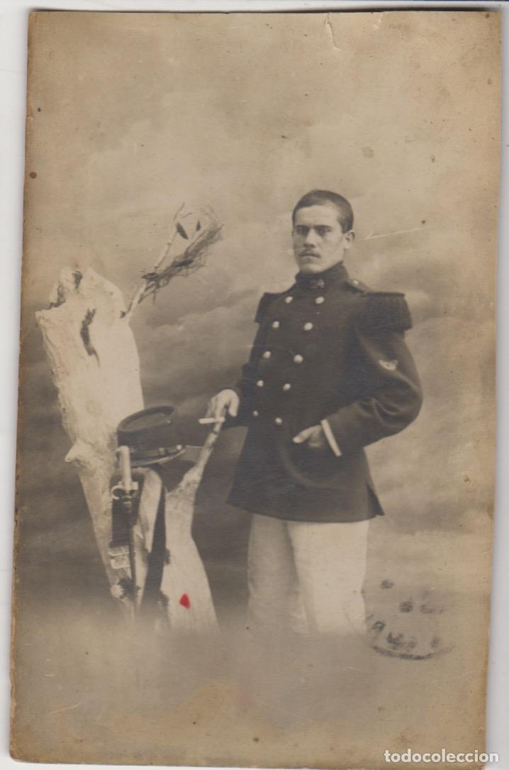 Fotograf&iacute;a antigua: antigua y buena fotografia carta postal de un militar frances - legion francesa 1914