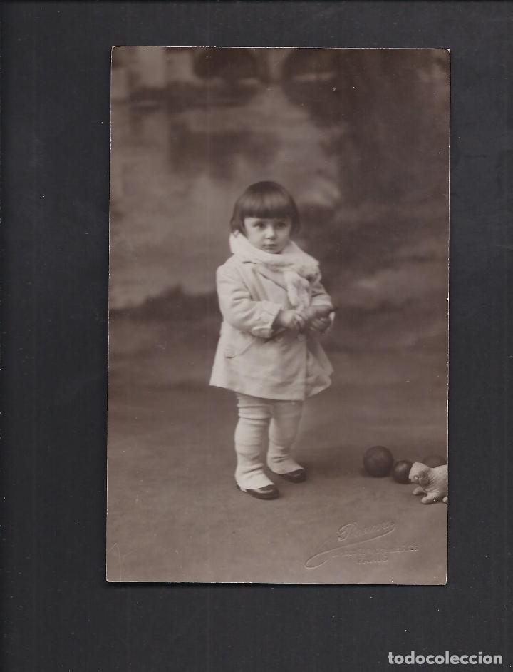 Fotografia antiga: Fotograf&iacute;a antigua. Tarjeta Postal. Ni&ntilde;a