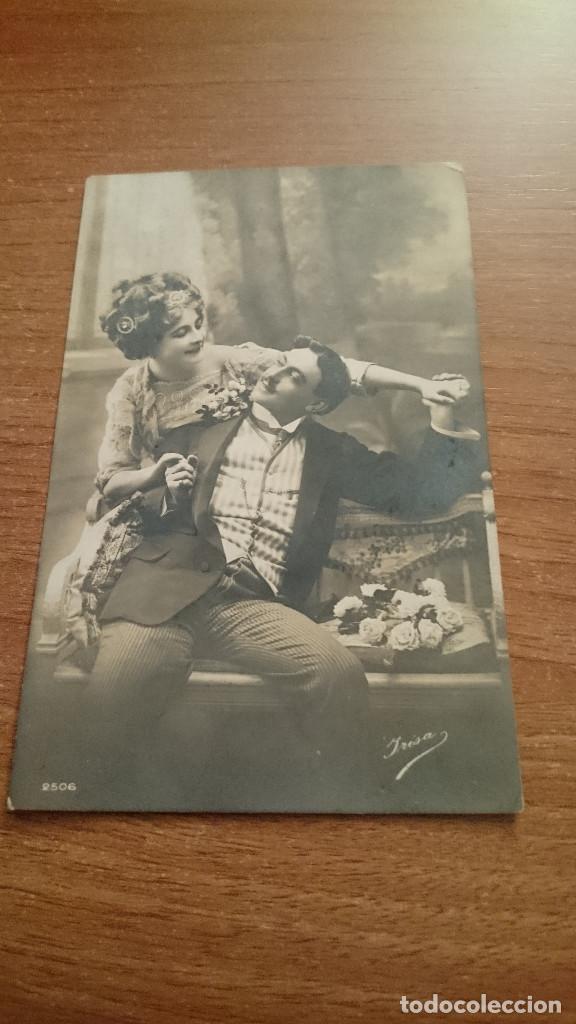 Fotograf&iacute;a antigua: POSTAL PAREJA YRISA