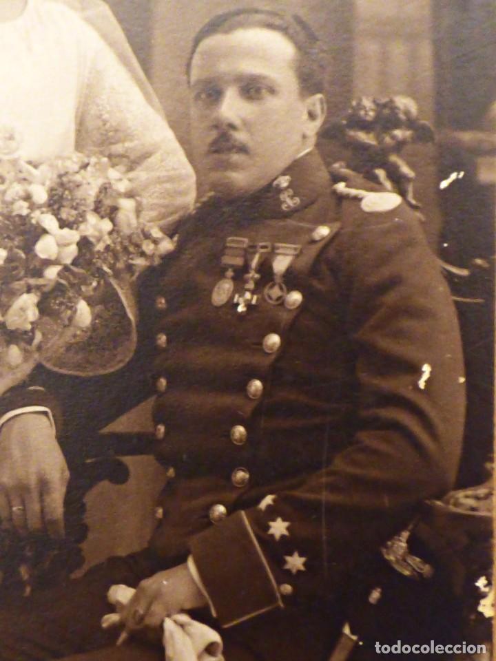 Fotografia antica: CAPIT&Aacute;N GUARDIA CIVIL. MEDALLA DE MARRUECOS, M&Eacute;RITO ROJO PENSIONADO Y CENTENARIO CHICLANA. A&Ntilde;O 1912