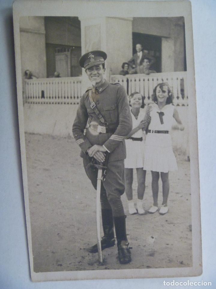 Fotograf&iacute;a antigua: MINUTERO DE FOTOGRAFO AMBULANTE DE SARGENTO DE ARTILLERIA CON SABLE Y PARCHE EN BRAZO