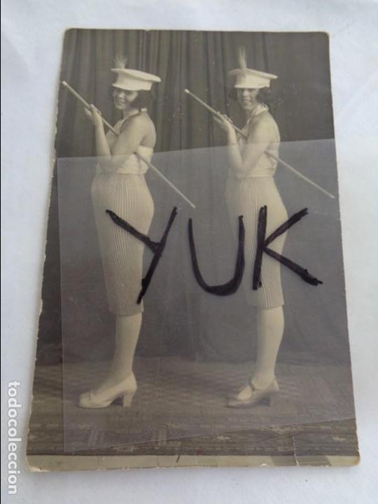 Fotograf&iacute;a antigua: BONITA y CURIOSA POSTAL FOTOGRAFICA DE MAJORETTES DE VALENCIA - SOBRE 1920