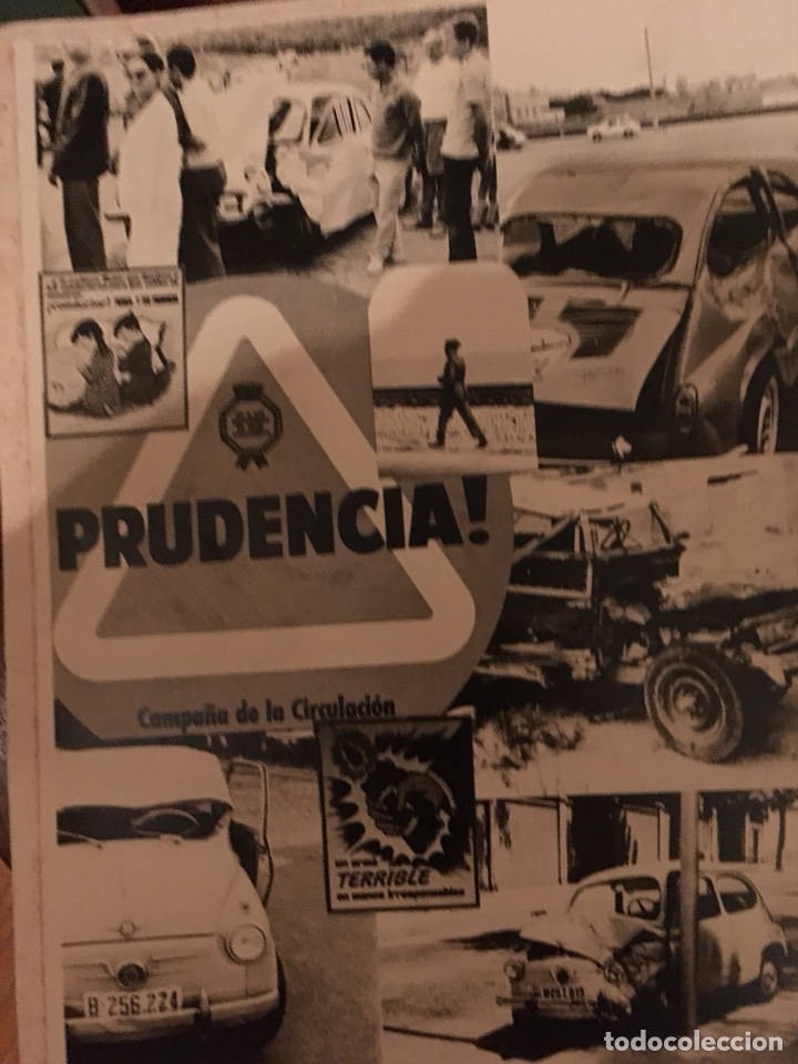 Fotograf&iacute;a antigua: CARTEL SEGURIDAD VIAL SEAT 600 24x18 cms