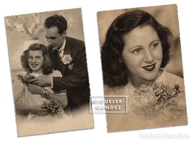 Fotografia antiga: Rom&aacute;nticas - Dos postales fotogr&aacute;ficas CID - no circuladas