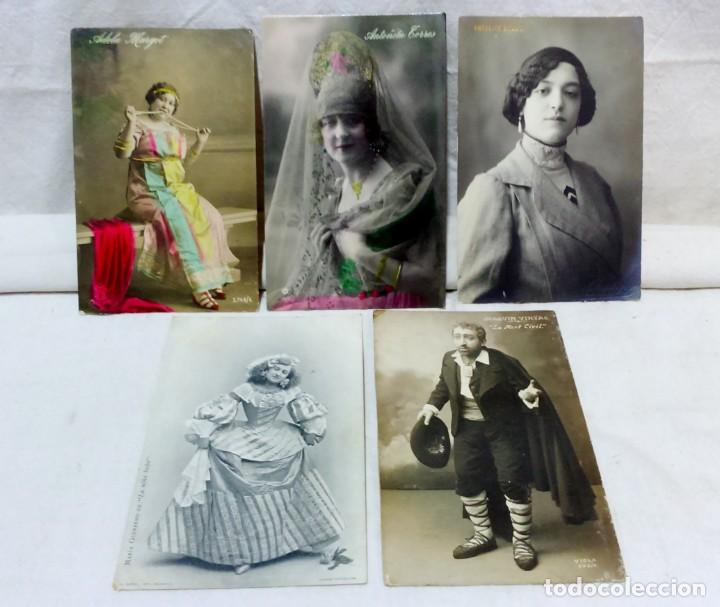 Fotografia antica: 5 ANTIGUAS TARJETAS POSTAL FOTOGR&Aacute;FICAS; ACTORES, ACTRICES, CANTANTES, ETC. VER DESCRIPCI&Oacute;N.