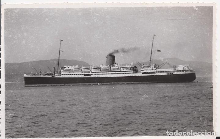 Fotograf&iacute;a antigua: Foto Original de barco de Vapor. Nombre del barco y lugar desconocidos. A&ntilde;os 50. Muy bien conservada