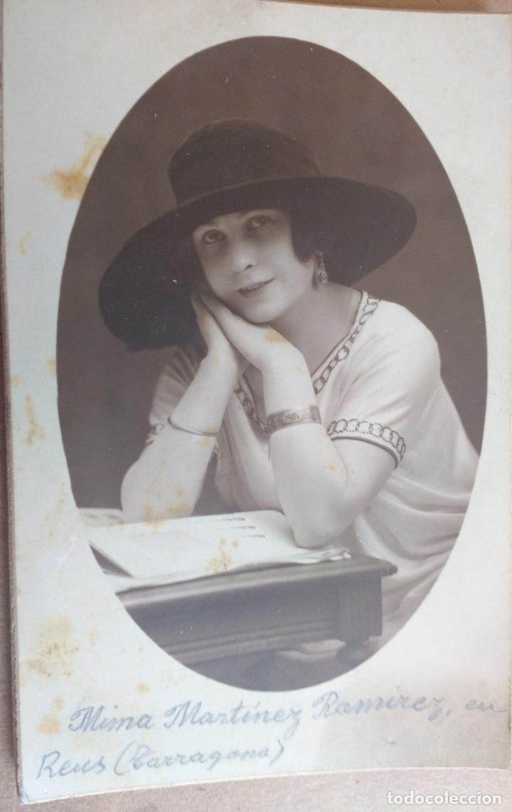 Fotografia antica: FOTO POSTAL EN CARTON DE SE&Ntilde;ORITA, FOTOGRAFO TORRES REUS (Tarragona)A&Ntilde;O 1925
