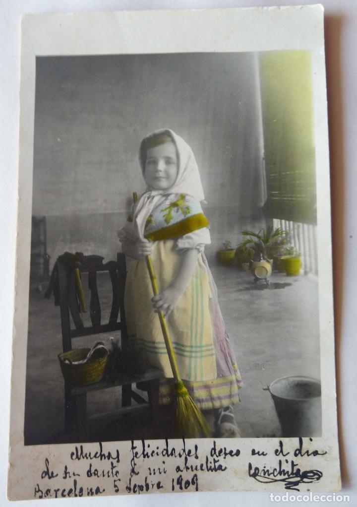 Fotografia antica: FOTOGRAFICA NI&Ntilde;OS COLOREADA