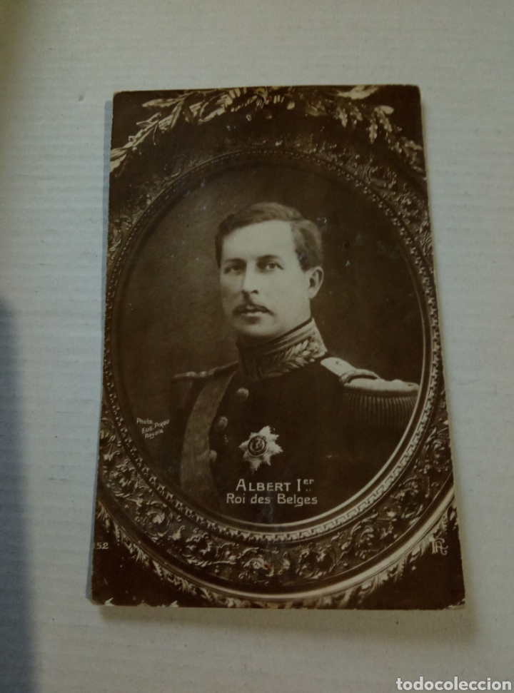 Fotograf&iacute;a antigua: Fotograf&iacute;a postal Alberto I rey de los belgas