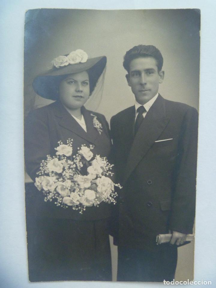 Fotografia antica: BONITA FOTO DE ESTUDIO DE BODA, A&Ntilde;OS 40 .