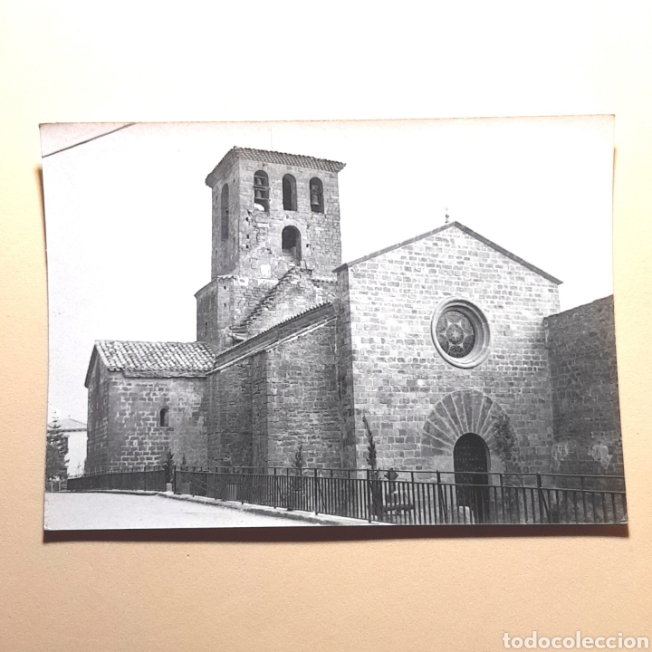 Alte Fotografie: (AKT.1) FOTOGRAF&Iacute;A TARJETA POSTAL NESCRITA - SANTA MARIA DE L'ESTANY. MONESTIR, FA&Ccedil;ANA ESGLESIA