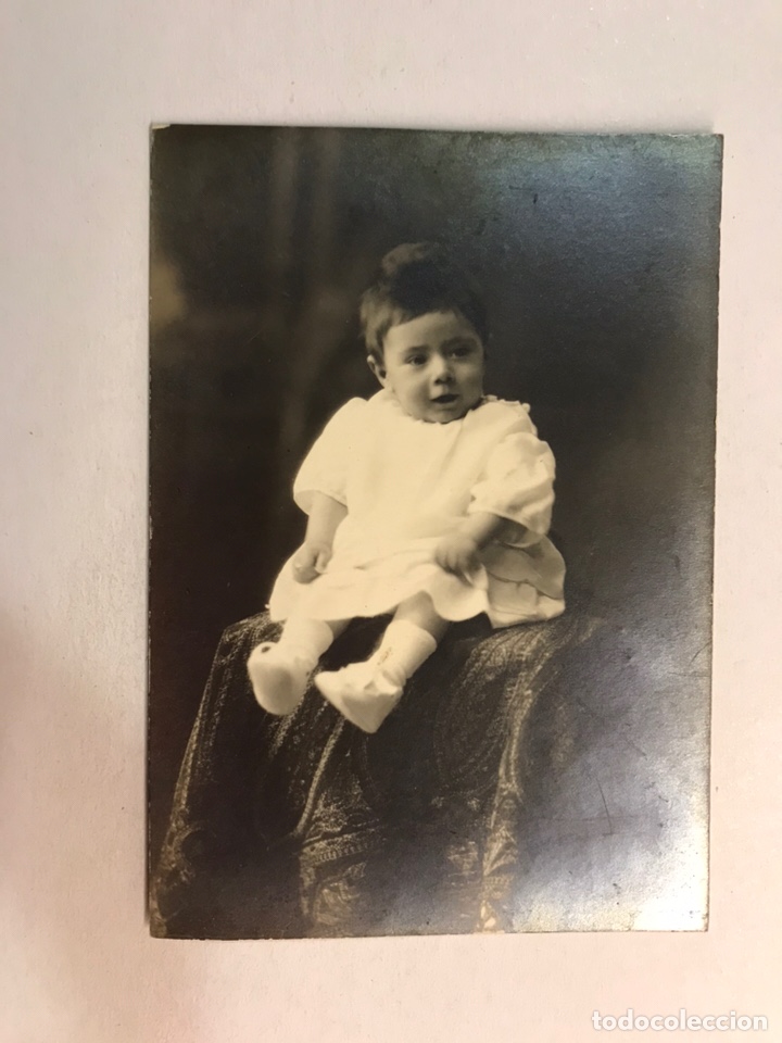 Fotografia antiga: FUENCARRAL(Madrid) Retrato de un Beb&eacute;....(h.1920?) Soporte Tarjeta Postal